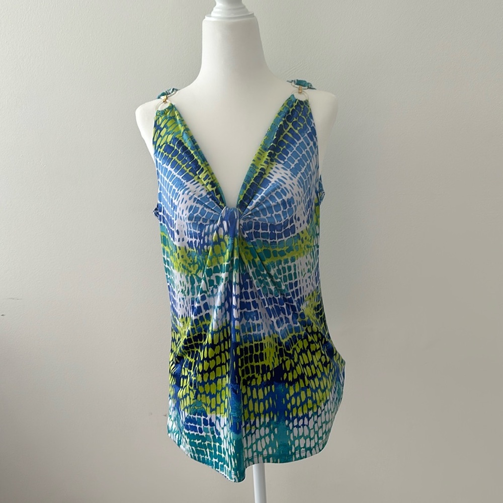 Women’s blue and green summer v neck Michael kors tank top
